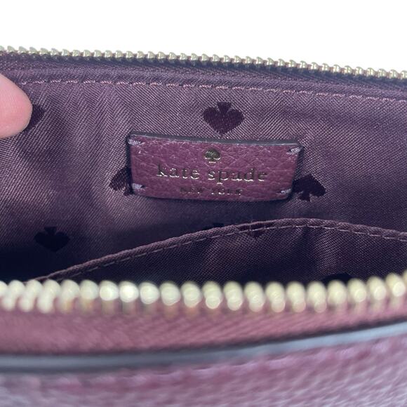 Kate Spade Leila Convertible Wristlet Shoulder Bag Burgundy Red - Picture 9 of 10